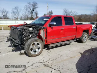 2016 Chevrolet Silverado 1500 LTZ with VIN 3GCUKSEJXGG143939, listed as a Copart auction lot 44329655 with 121,940 mi miles and Salvage Title. Bid and sale history available at carsss.com. Image 1.