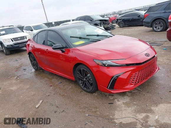 2025 Toyota Camry LE with VIN 4T1DAACK0SU033640, listed as a IAAI auction lot 41510686 with 8,875 mi miles. Bid and sale history available at carsss.com. Image 1.