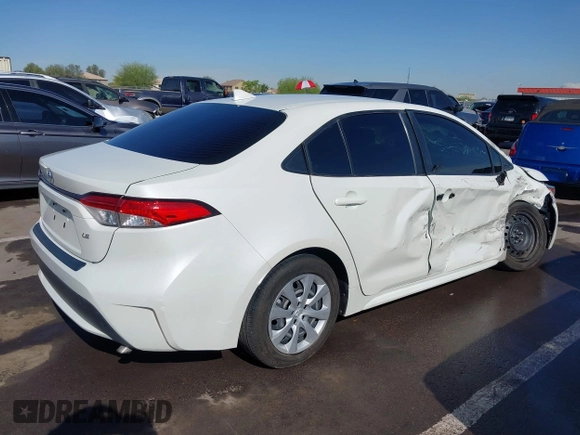 2020 Toyota Corolla LE with VIN JTDEPRAE1LJ015251, listed as a IAAI auction lot 41966854 with 44,116 mi miles. Bid and sale history available at carsss.com. Image 4.