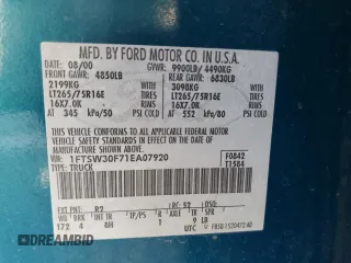 2001 Ford F-350 XL with VIN 1FTSW30F71EA07920, listed as a Copart auction lot 44746375 with 308,007 mi miles and Clean Title. Bid and sale history available at DreamBid. Image 13.