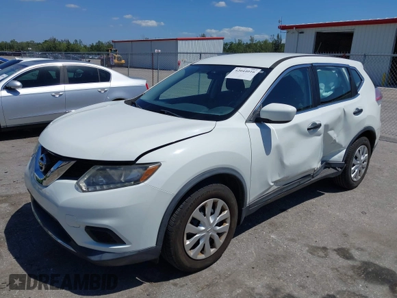 2016 Nissan Rogue S with VIN KNMAT2MT5GP614099, listed as a IAAI auction lot 42044016 with 15,563 mi miles. Bid and sale history available at carsss.com. Image 18.