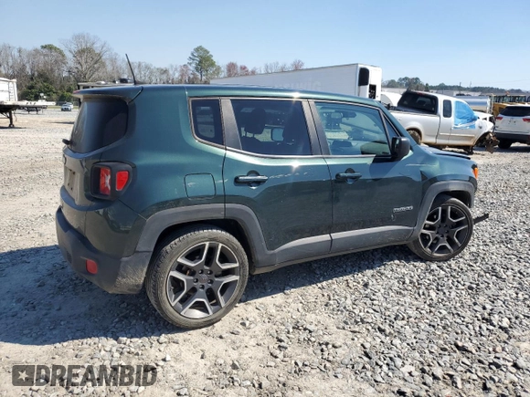 2021 Jeep Renegade Jeepster z VIN ZACNJCAB6MPM34019, wystawiony jako Copart lot #47381335 z przebiegiem 56 987 mil mil oraz Szkoda całkowita • Salvage title. Historia ofert i sprzedaży dostępna na DreamBid. Obrazek 3.