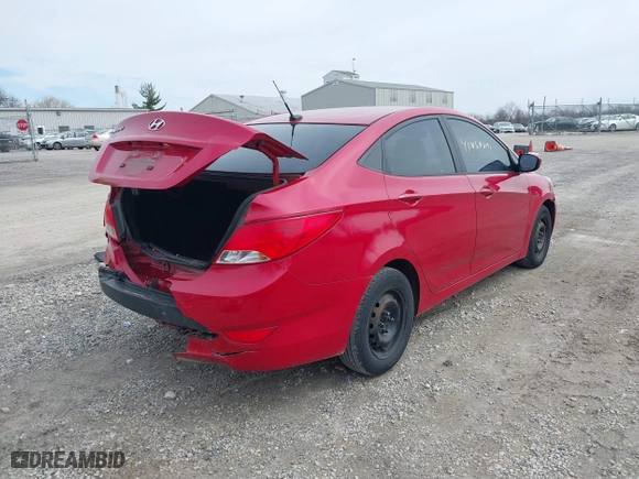 2015 Hyundai Accent GLS with VIN KMHCT4AE6FU851075, listed as a IAAI auction lot 41868391 with 90,523 mi miles. Bid and sale history available at carsss.com. Image 4.
