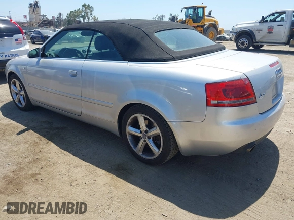 2007 Audi A4 3.2L with VIN WAUDH48HX7K029660, listed as a IAAI auction lot 42554724 with 128,445 mi miles and . Bid and sale history available at DreamBid. Image 3.