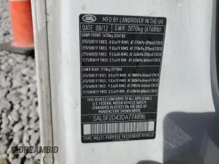 2013 Land Rover Range Rover Sport HSE z VIN SALSF2D43DA774896, wystawiony jako Copart lot #54143345 z przebiegiem 172 514 mil mil oraz Szkoda całkowita • Salvage title. Historia ofert i sprzedaży dostępna na DreamBid. Obrazek 14.