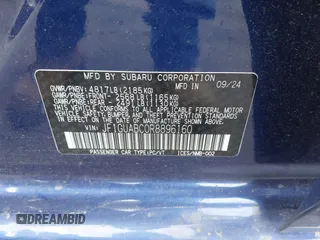 2024 Subaru Impreza with VIN JF1GUABC0R8896160, listed as a IAAI auction lot 42063084 with 3,053 mi miles and . Bid and sale history available at DreamBid. Image 9.