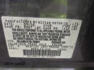 2008 Nissan Sentra 2.0 with VIN 3N1AB61E78L765851, listed as a IAAI auction lot 42620921 with 95,001 mi miles and . Bid and sale history available at DreamBid. Image 9.