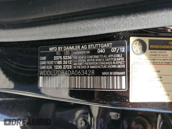 2013 Mercedes-Benz CLS 550 z VIN WDDLJ7DB4DA063428, wystawiony jako Copart lot #51792715 z przebiegiem 145 601 mil mil oraz Szkoda całkowita • Salvage title. Historia ofert i sprzedaży dostępna na DreamBid. Obrazek 12.