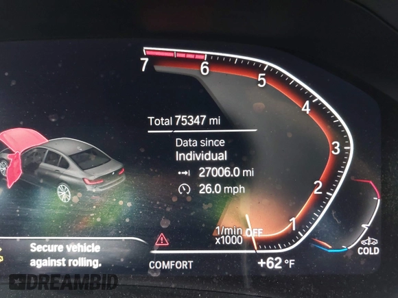 2020 BMW 3 Series 330i z VIN 3MW5R1J08L8B15226, wystawiony jako IAAI lot #41885915 z przebiegiem 75 347 mil mil oraz . Historia ofert i sprzedaży dostępna na DreamBid. Obrazek 7.