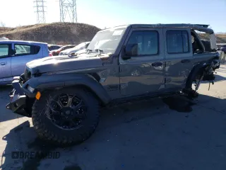 2023 Jeep Wrangler Sport S with VIN 1C4HJXDG3PW602849, listed as a Copart auction lot 46718365 with 24,308 mi miles and Salvage Title. Bid and sale history available at DreamBid. Image 1.