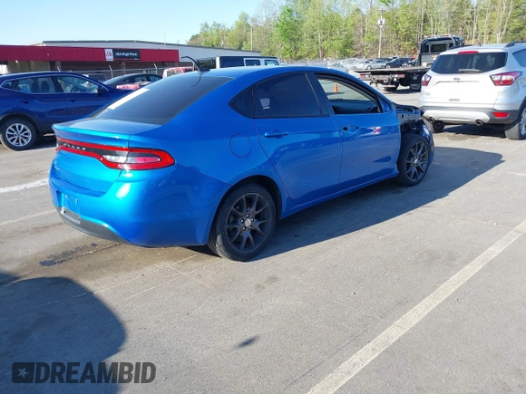 2016 Dodge Dart SE with VIN 1C3CDFAA2GD750339, listed as a IAAI auction lot 41985802 with 139,419 mi miles. Bid and sale history available at carsss.com. Image 4.