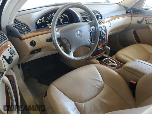 2001 Mercedes-Benz S-Class with VIN WDBNG70J81A180714, listed as a Copart auction lot 46753165 with 194,528 mi miles and Clean Title. Bid and sale history available at carsss.com. Image 8.