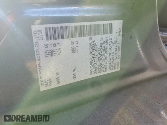 2019 Nissan Maxima Platinum z VIN 1N4AA6AV0KC367101, wystawiony jako Copart lot #46715415 z przebiegiem 68 567 mil mil oraz Szkody całkowita. Historia ofert i sprzedaży dostępna na DreamBid. Obrazek 15.