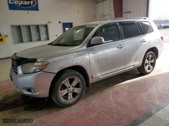 2008 Toyota Highlander Sport with VIN JTEES43A882038339, listed as a Copart auction lot 49036055 with 189,531 mi miles and Salvage Title. Bid and sale history available at carsss.com. Image 1.