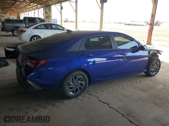 2024 Hyundai Elantra SEL with VIN KMHLM4DG7RU675314, listed as a Copart auction lot 54870315 with 11,007 mi miles and Salvage title. Bid and sale history available at DreamBid. Image 3.