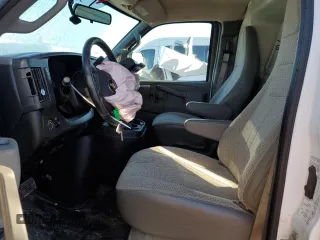 2021 Chevrolet Express Cargo with VIN 1GCWGAFP3M1233886, listed as a Copart auction lot 43017505 with Not provided miles and Salvage title. Bid and sale history available at DreamBid. Image 7.