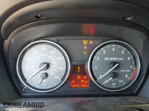 2011 BMW 3 Series 335is with VIN WBAKG1C52BE617713, listed as a Copart auction lot 74064204 with 132,742 mi miles and Salvage Title. Bid and sale history available at carsss.com. Image 9.