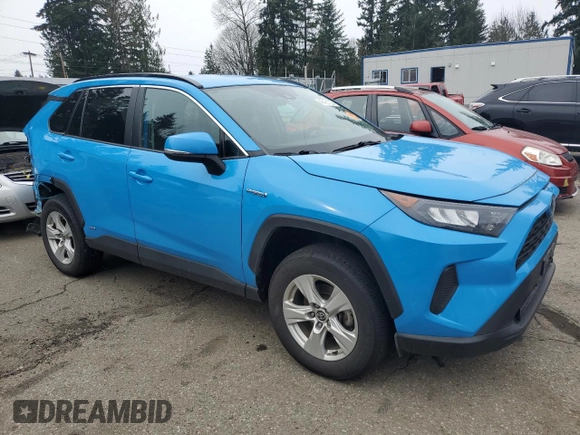 2021 Toyota RAV4 Hybrid LE with VIN 2T3MWRFV6MW114352, listed as a Copart auction lot 48451135 with 118,835 mi miles and Salvage Title. Bid and sale history available at carsss.com. Image 4.