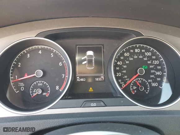 2016 Volkswagen Golf TSI SE with VIN 3VW217AU3GM065008, listed as a Copart auction lot 53892935 with 42,482 mi miles and Salvage Title. Bid and sale history available at carsss.com. Image 9.
