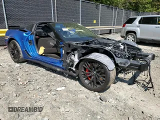 2015 Chevrolet Corvette Z06 3LZ with VIN 1G1YT2D61F5600180, listed as a Copart auction lot 70752014 with 0 mi miles and Salvage Title. Bid and sale history available at carsss.com. Image 4.