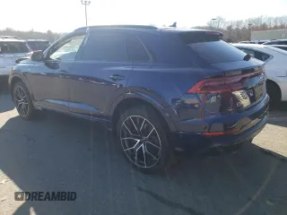 2020 Audi Q8 Premium Plus with VIN WA1EVAF19LD001877, listed as a Copart auction lot 40738583 with 0 mi miles. Bid and sale history available at carsss.com. Image 2.