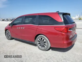 2023 Honda Odyssey EX-L with VIN 5FNRL6H62PB013130, listed as a Copart auction lot 48865155 with 45,152 mi miles and Salvage Title. Bid and sale history available at carsss.com. Image 2.