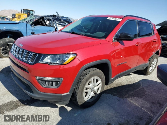 2019 Jeep Compass Sport with VIN 3C4NJCABXKT613530, listed as a Copart auction lot 57901865 with 102,530 mi miles and Salvage title. Bid and sale history available at DreamBid. Image 1.