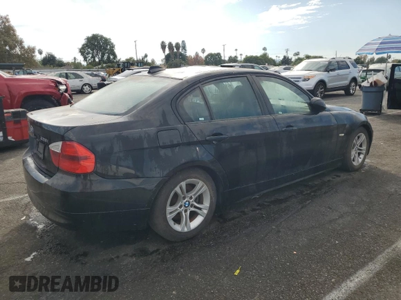 2008 BMW 3 Series 328i with VIN WBAVA37518NL50982, listed as a Copart auction lot 80263354 with 103,352 mi miles and Salvage Title. Bid and sale history available at DreamBid. Image 3.