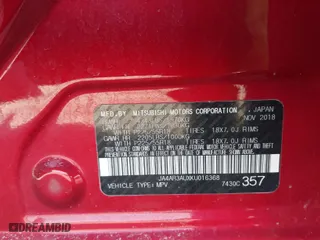 2019 Mitsubishi Outlander Sport ES 2.0 with VIN JA4AR3AUXKU016368, listed as a IAAI auction lot 41829740 with 93,973 mi miles. Bid and sale history available at carsss.com. Image 9.