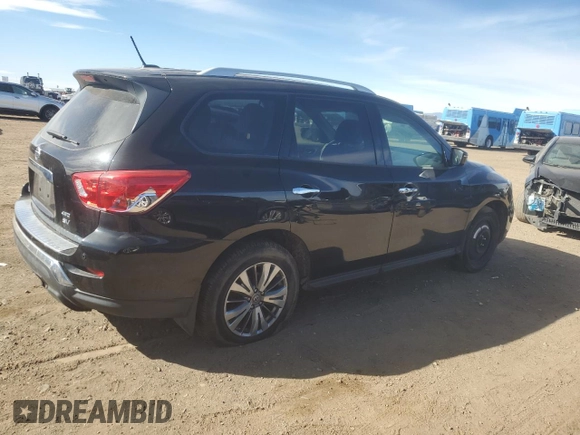 2017 Nissan Pathfinder SV with VIN 5N1DR2MM0HC643292, listed as a Copart auction lot 49462315 with 100,389 mi miles and Clean Title. Bid and sale history available at carsss.com. Image 3.