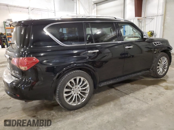 2015 Infiniti QX80 with VIN JN8AZ2NF2F9571484, listed as a Copart auction lot 64143665 with 179,746 mi miles and Salvage title. Bid and sale history available at DreamBid. Image 3.