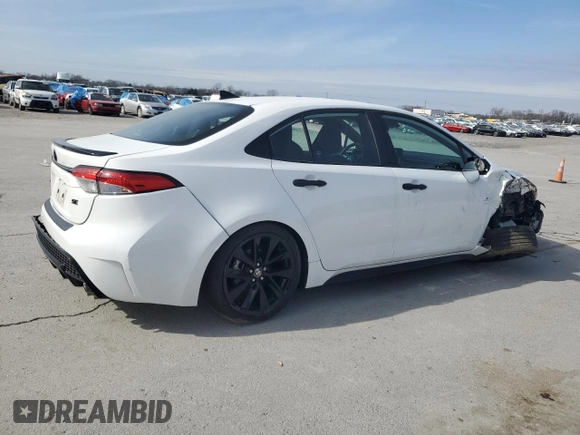 2022 Toyota Corolla SE with VIN 5YFS4MCEXNP103984, listed as a Copart auction lot 45969555 with 17,531 mi miles and Salvage Title. Bid and sale history available at DreamBid. Image 3.