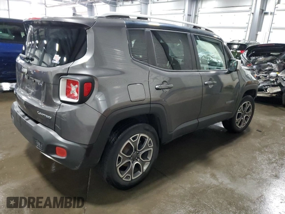 2016 Jeep Renegade Limited с VIN ZACCJBDT6GPC50163, выставлен на аукционе Copart как лот 60051655 с пробегом 81 189 миль миль и Списание • Salvage title. История ставок и продаж доступна на DreamBid. Изображение 3.