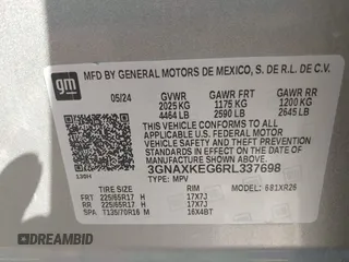 2024 Chevrolet Equinox LT z VIN 3GNAXKEG6RL337698, wystawiony jako IAAI lot #42489587 z przebiegiem 27 863 mil mil oraz . Historia ofert i sprzedaży dostępna na DreamBid. Obrazek 9.