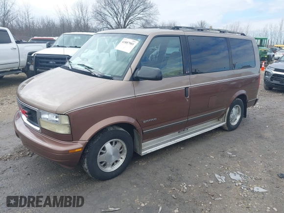 1995 GMC Safari Passenger with VIN 1GKDM19W1SB500991, listed as a IAAI auction lot 41887901 with 210,518 mi miles. Bid and sale history available at carsss.com. Image 2.