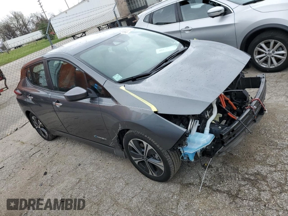 2018 Nissan LEAF SL with VIN 1N4AZ1CP6JC306313, listed as a Copart auction lot 48674234 with 37,808 mi miles and Salvage Title. Bid and sale history available at DreamBid. Image 4.