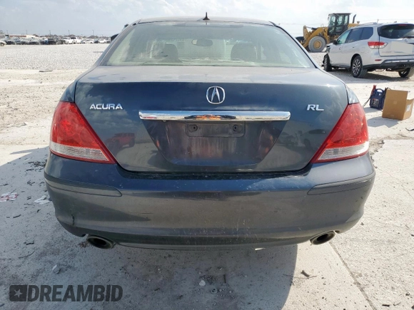 2007 Acura RL Tech Pkg with VIN JH4KB16647C002359, listed as a Copart auction lot 49576285 with 0 mi miles and Salvage Title. Bid and sale history available at carsss.com. Image 6.