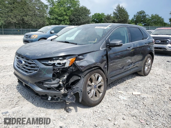 2020 Ford Edge Titanium with VIN 2FMPK3K9XLBB60780, listed as a Copart auction lot 62354735 with 60,328 mi miles and Salvage title. Bid and sale history available at DreamBid. Image 1.