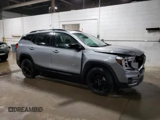 2023 GMC Terrain AT4 with VIN 3GKALYEG7PL257643, listed as a Copart auction lot 49889525 with Not provided miles and Salvage title. Bid and sale history available at DreamBid. Image 4.