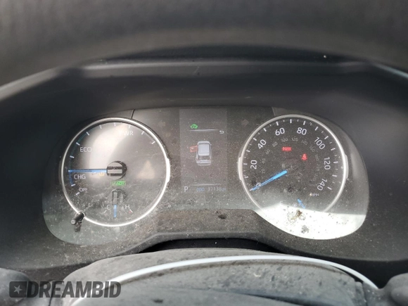 2021 Toyota RAV4 Hybrid LE with VIN 4T3LWRFVXMU045340, listed as a Copart auction lot 53053535 with 37,138 mi miles and Salvage title. Bid and sale history available at DreamBid. Image 9.