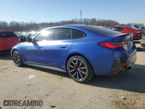 2023 BMW i4 M50 z VIN WBY33AW09PFN63345, wystawiony jako Copart lot #47594275 z przebiegiem 190 mil mil oraz Szkody całkowita. Historia ofert i sprzedaży dostępna na DreamBid. Obrazek 2.