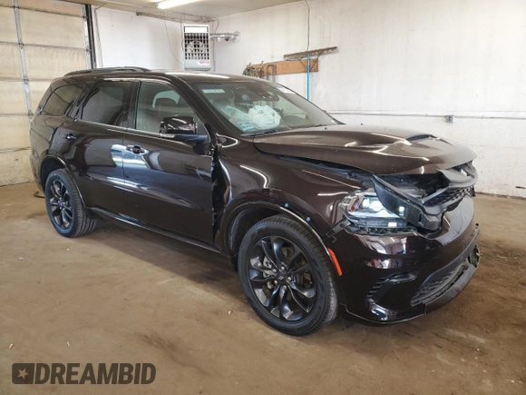 2024 Dodge Durango GT Plus with VIN 1C4RDJDG4RC155400, listed as a Copart auction lot 64178205 with 19,562 mi miles and Salvage title. Bid and sale history available at DreamBid. Image 4.