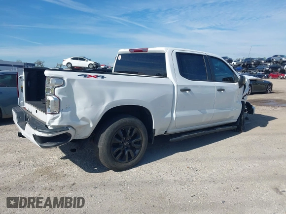 2022 Chevrolet Silverado 1500 Custom with VIN 3GCPDBEK7NG580584, listed as a IAAI auction lot 41690758 with 22,741 mi miles. Bid and sale history available at carsss.com. Image 4.
