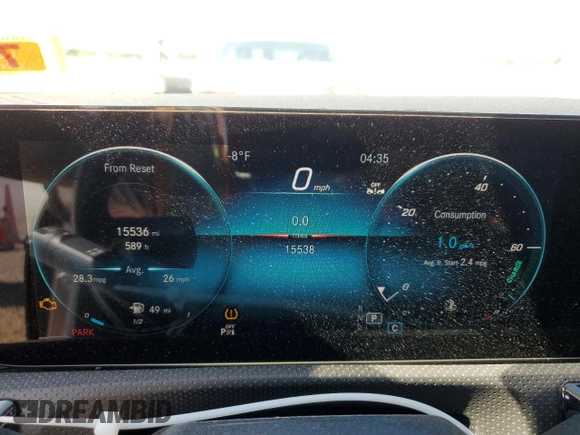 2021 Mercedes-Benz CLA with VIN W1K5J4HB8MN200073, listed as a Copart auction lot 51087333 with 15,538 mi miles. Bid and sale history available at carsss.com. Image 9.