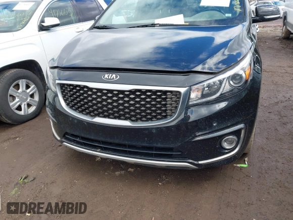 2016 Kia Sedona SX-L with VIN KNDME5C16G6148150, listed as a IAAI auction lot 41744207 with 102,696 mi miles. Bid and sale history available at carsss.com. Image 13.