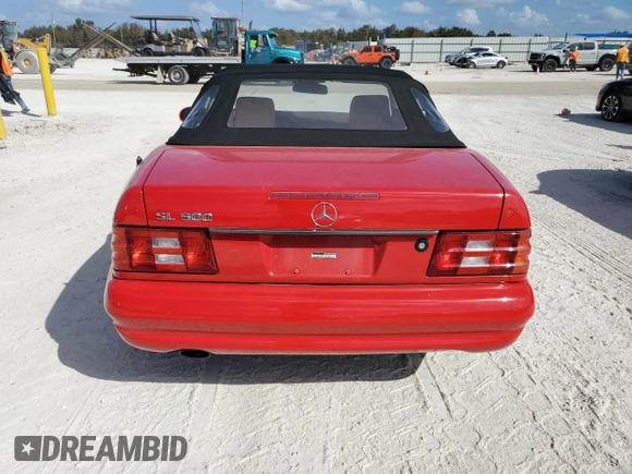 1999 Mercedes-Benz SL-Class with VIN WDBFA68F0XF178838, listed as a Copart auction lot 77040434 with 0 mi miles and Salvage Title. Bid and sale history available at carsss.com. Image 6.