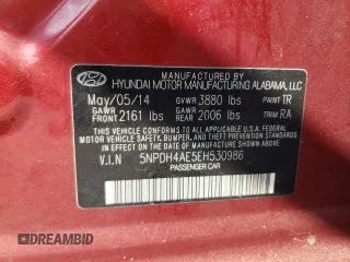 2014 Hyundai Elantra Limited z VIN 5NPDH4AE5EH530986, wystawiony jako Copart lot #58579715 z przebiegiem 186 583 mil mil oraz Czysty tytuł • Clean title. Historia ofert i sprzedaży dostępna na DreamBid. Obrazek 12.