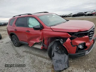 2025 Honda Pilot TrailSport with VIN 5FNYG1H63SB094649, listed as a Copart auction lot 43418145 with 554 mi miles and Salvage Title. Bid and sale history available at carsss.com. Image 4.