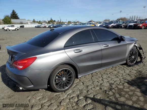 2016 Mercedes-Benz CLA with VIN WDDSJ4GB9GN390703, listed as a Copart auction lot 46541545 with 61,619 mi miles and Salvage Title. Bid and sale history available at carsss.com. Image 3.