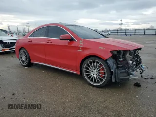 2015 Mercedes-Benz CLA 45 AMG with VIN WDDSJ5CB0FN204556, listed as a Copart auction lot 43118495 with 70,896 mi miles and Salvage Title. Bid and sale history available at DreamBid. Image 4.